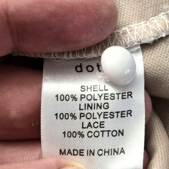 Dotti Women’s Lace Dress White Crochet Button Back Fairycore Y2K Cottage 14 NWT - Picture 8 of 8